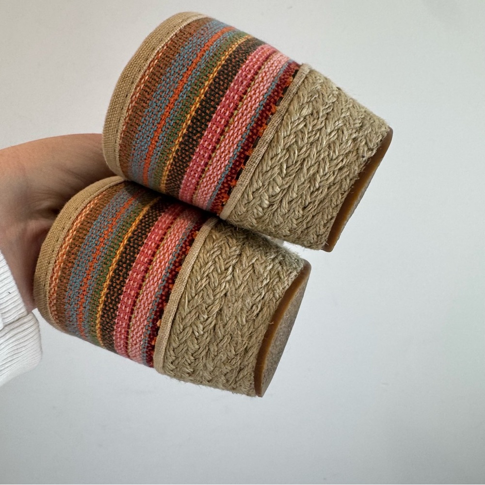 Dansko Vegan Jute Pro Striped Espadrille Clogs Size 36 - Picture 6 of 6